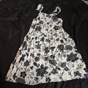 Place Black and White Floral Kids Dress